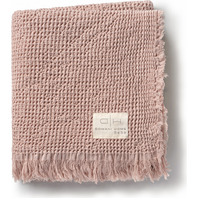 Waffle Muslin Blanket, Blush