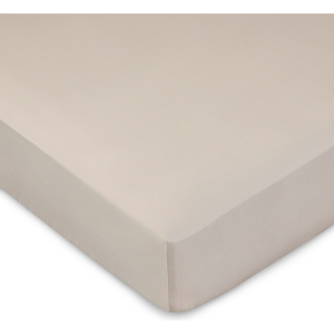 Premium Sateen Portable Crib Sheet, Taupe - Crib Sheets - 1