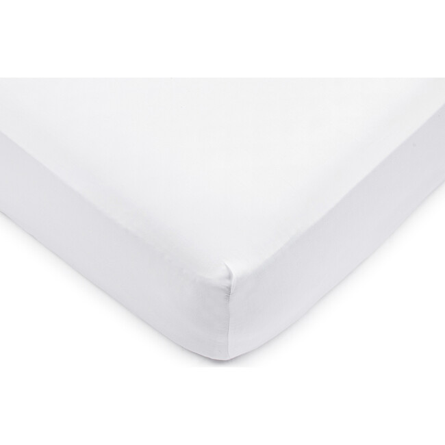 Premium Sateen Bassinet Sheet, White - Crib Sheets - 1