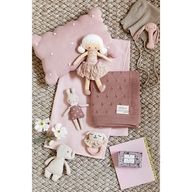 Chevron Blanket, Rose - Blankets - 3