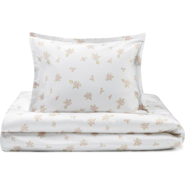Jardin Floral Print Crib Duvet, Pink