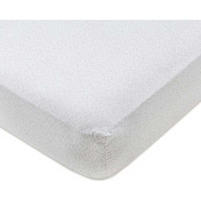 Hazy Textured Crib Sheet, Taupe