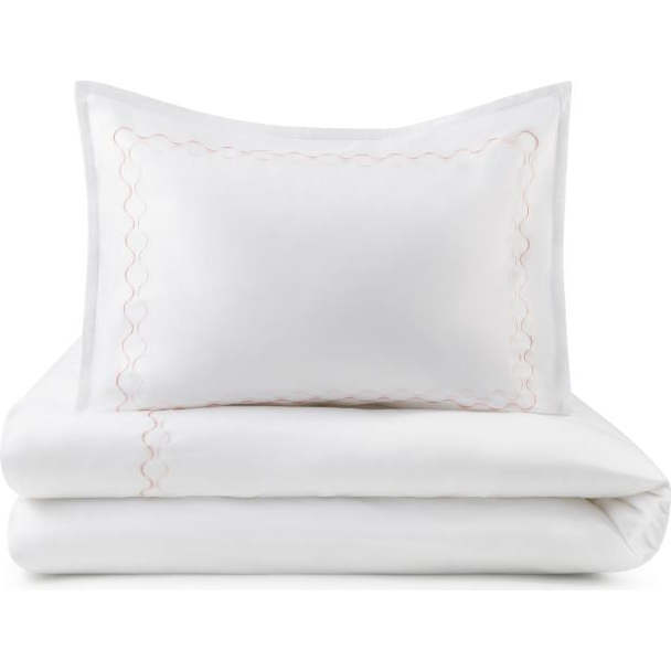 Alps Embroidered Border Crib & Toddler Duvet, Pink