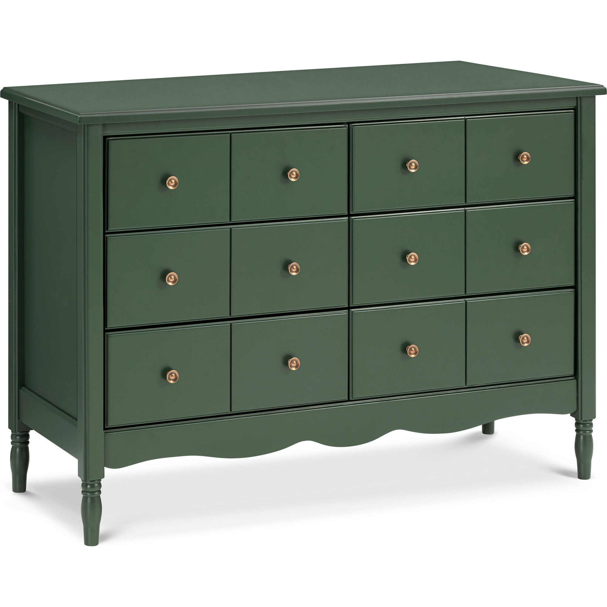 Liberty 6-Drawer Assembled Dresser - Forest Green