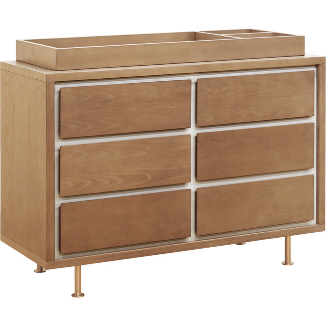 Novella 6-Drawer Double Dresser, Stained Ash and Ivory