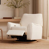Sunday Power Recliner And Swivel Glider, Chantilly Fleece With Light Wood Base - Nursery Chairs - 2 - thumbnail