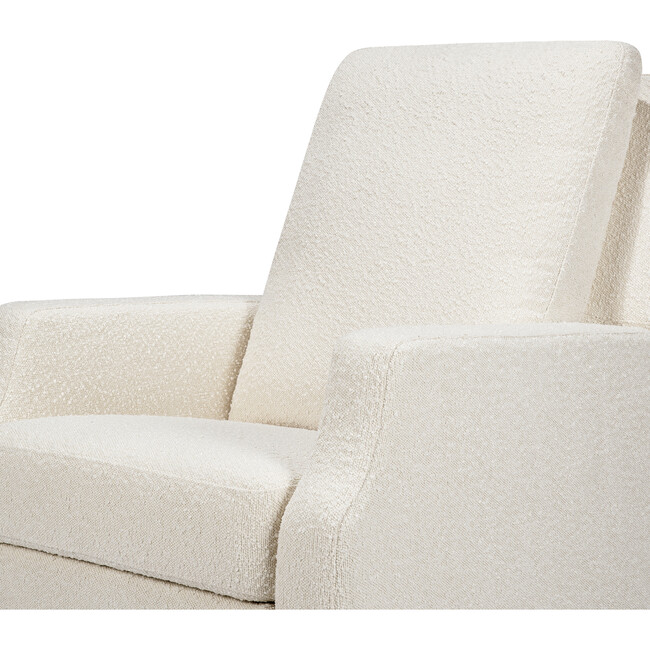 Crewe Recliner & Swivel Glider, Ivory Boucle With Light Wood Base
