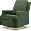 Crewe Recliner & Swivel Glider, Forest Green Velvet With Light Wood Base - Swivel - 1 - thumbnail