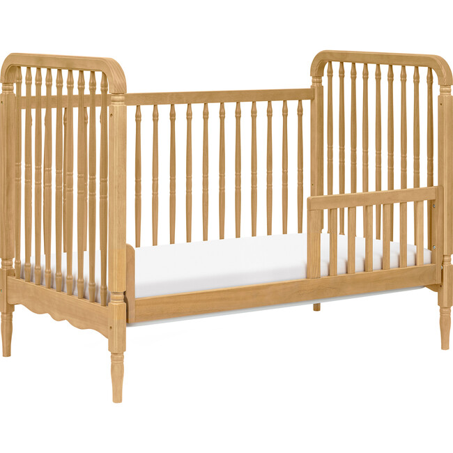 Liberty 3-In-1 Convertible Spindle Crib & Toddler Bed Conversion Kit, Honey - Nursery Chairs - 4
