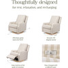 Crewe Electronic Recliner & Swivel Glider, Tan Gingham & Light Wood - Glider - 3