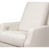 Crewe Electronic Recliner & Swivel Glider, Ivory Boucle & Light Wood - Glider - 4