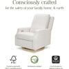 Crewe Electronic Recliner and Swivel Glider in Fog Chatham Stripe Light Wood Base - Nursery Chairs - 6 - thumbnail