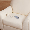 Sunday Power Recliner And Swivel Glider, Chantilly Fleece With Light Wood Base - Nursery Chairs - 7 - thumbnail