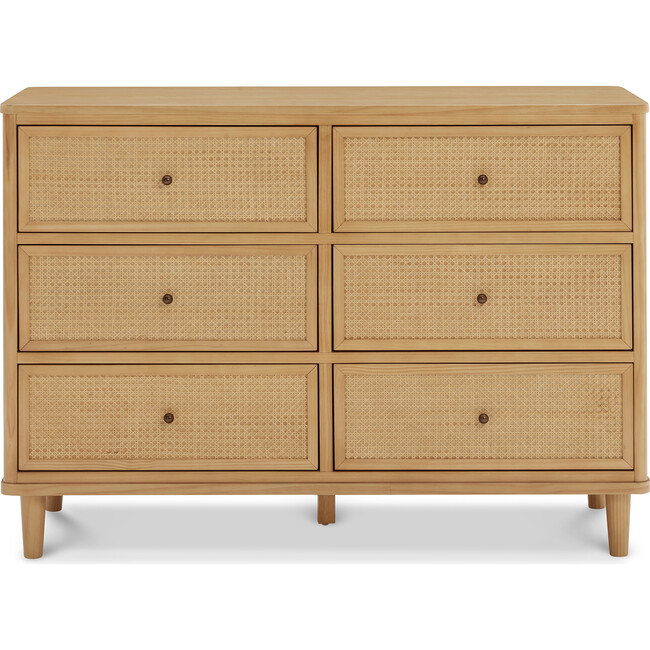 Marin with Cane 6 Drawer Dresser, Honey Cane