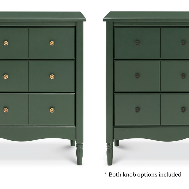 Liberty 6-Drawer Assembled Dresser, Forest Green - Dressers - 8