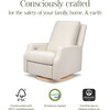 Crewe Electronic Recliner & Swivel Glider, Ivory Boucle & Light Wood - Glider - 6