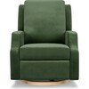 Crewe Recliner & Swivel Glider, Forest Green Velvet With Light Wood Base - Swivel - 6
