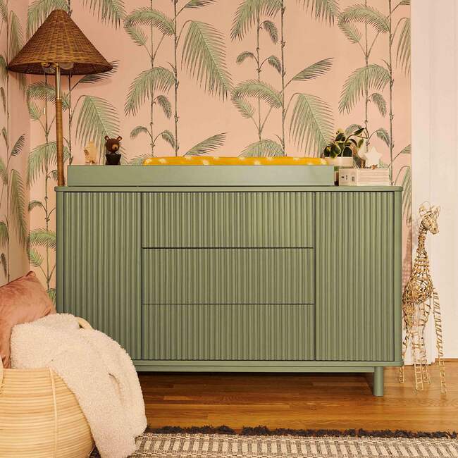 Pogo Tambour Assembled Dresser, Olive