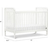 Liberty 3-in-1 Convertible Spindle Crib with Toddler Bed Conversion Kit, Warm White - Cribs - 4