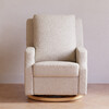Crewe Electronic Recliner & Swivel Glider, Ivory Boucle & Light Wood - Glider - 9