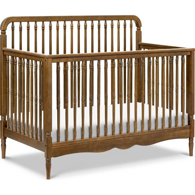 Liberty 4-in-1 Convertible Spindle Crib in Natural Walnut