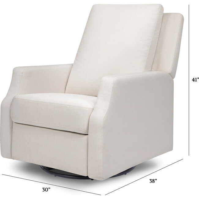 Crewe Recliner & Swivel Glider, Performance Cream Eco-Weave - Nursery Chairs - 9