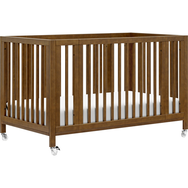 Rolli 9-in-1 Convertible All-Stages® Crib with Bassinet & Toddler Bed Conversion Kits in Natural Walnut