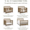 Liberty 4-in-1 Convertible Spindle Crib in Natural Walnut - Cribs - 2 - thumbnail