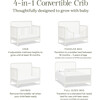 Liberty 4-in-1 Convertible Spindle Crib in Warm White - Cribs - 3