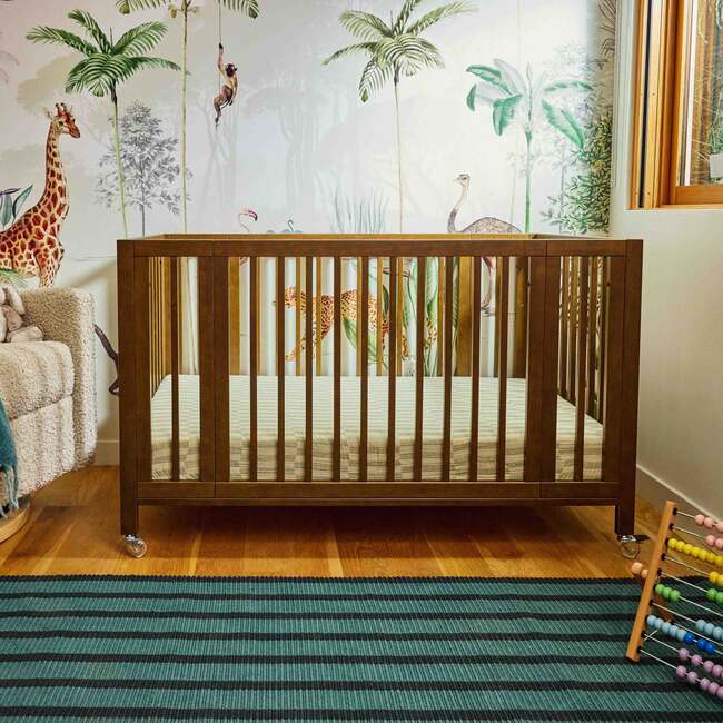 Rolli 9-in-1 Convertible All-Stages® Crib with Bassinet & Toddler Bed Conversion Kits in Natural Walnut - Cribs - 3