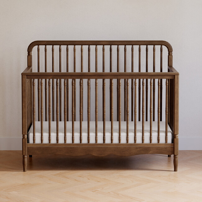 Liberty 4-in-1 Convertible Spindle Crib in Natural Walnut - Cribs - 4
