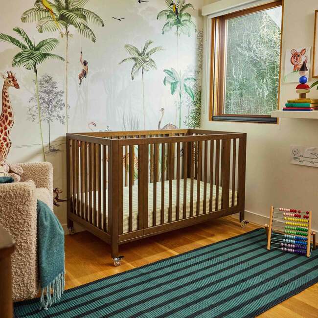 Rolli 9-in-1 Convertible All-Stages® Crib with Bassinet & Toddler Bed Conversion Kits in Natural Walnut - Cribs - 4