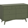 Palma 7-Drawer Assembled Double Dresser, Olive - Dressers - 1 - thumbnail