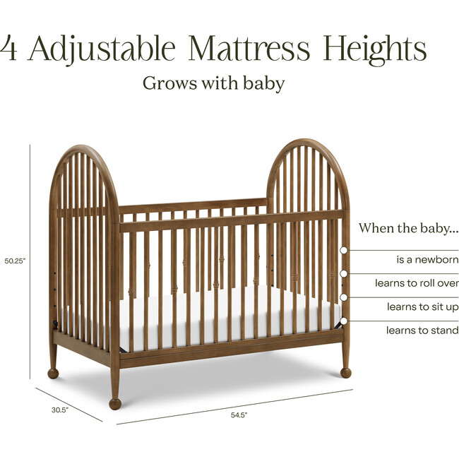 Alouette 3-in-1 Convertible Spindle Crib - Cribs - 6