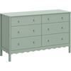 Swell 6-Drawer Assembled Dresser in Light Sage - Dressers - 1 - thumbnail