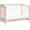 Sprout 4-in-1 Convertible Crib with Toddler Bed Conversion Kit, Natural/White - Cribs - 4
