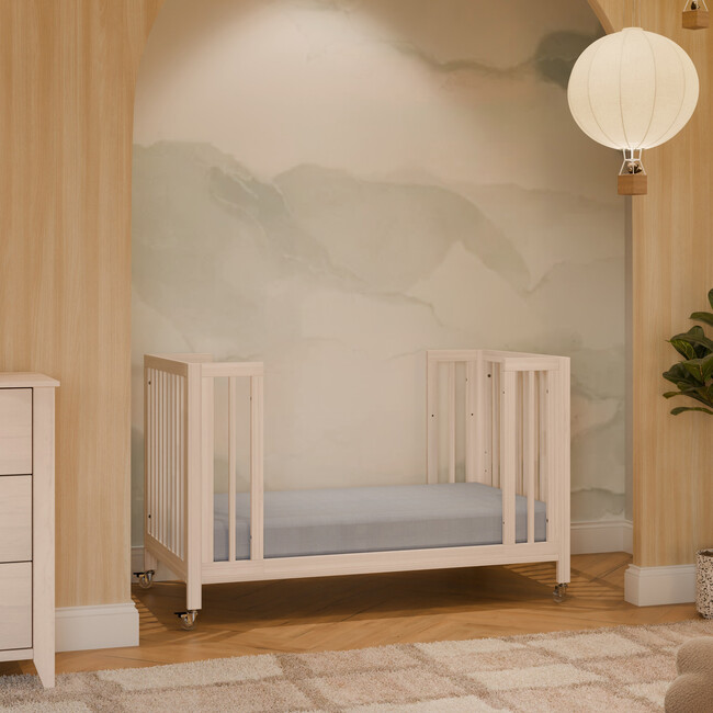 Rolli 9-in-1 Convertible All-Stages® Crib with Bassinet & Toddler Bed Conversion Kits in Washed Natural - Cribs - 6