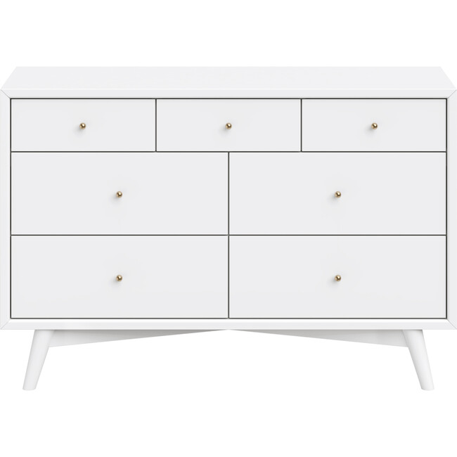 Palma 7-Drawer Assembled Double Dresser, White - Dressers - 3