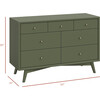 Palma 7-Drawer Assembled Double Dresser, Olive - Dressers - 2