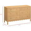 Swell 6-Drawer Assembled Dresser in Honey - Dressers - 2