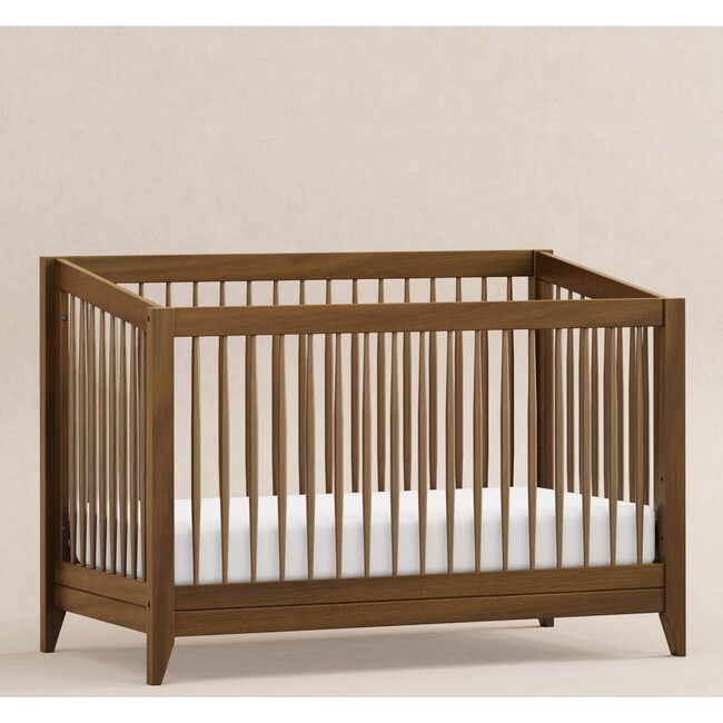 Sprout 4-in-1 Convertible Crib with Toddler Bed Conversion Kit in Natural Walnut