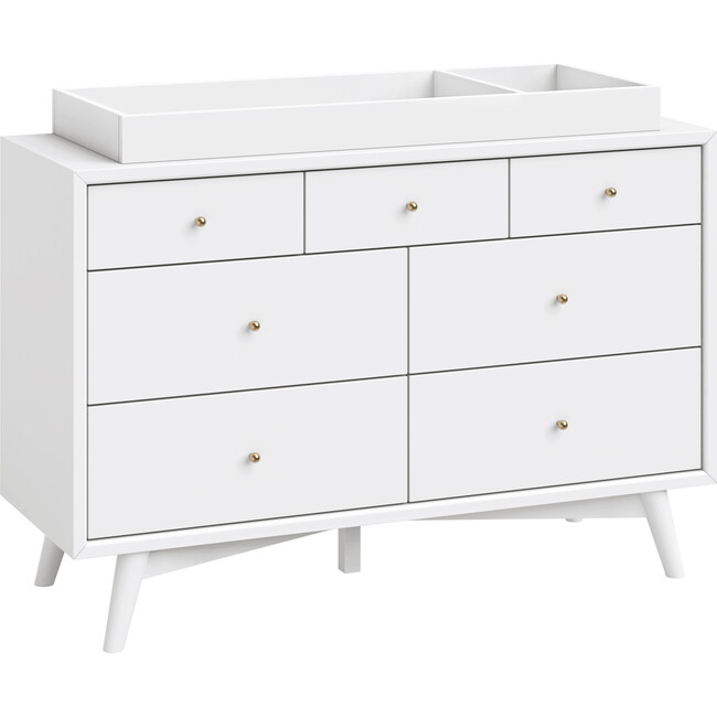 Palma 7-Drawer Assembled Double Dresser, White - Dressers - 4