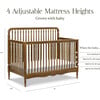 Liberty 4-in-1 Convertible Spindle Crib in Natural Walnut - Cribs - 7 - thumbnail