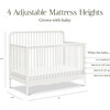 Liberty 4-in-1 Convertible Spindle Crib in Warm White - Cribs - 7