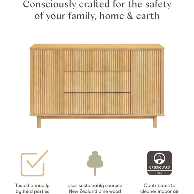 Pogo Tambour Assembled Dresser in Honey - Dressers - 8