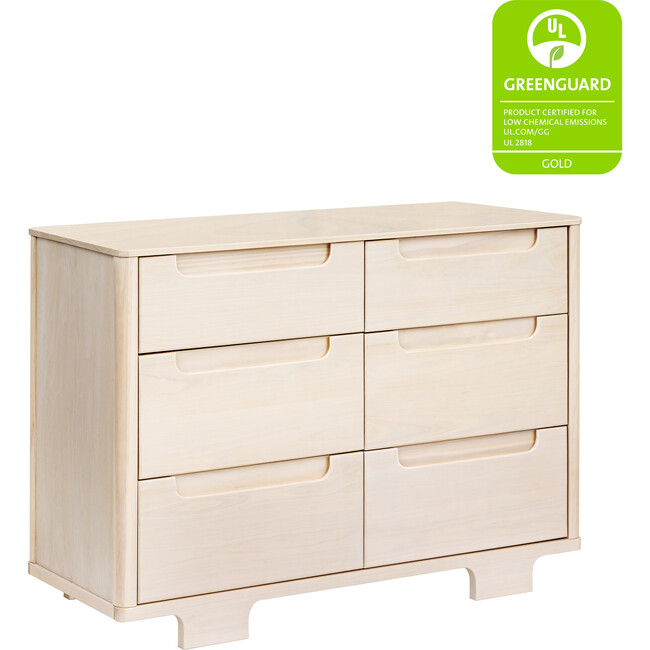 Yuzu 6-Drawer Dresser, Washed Natural