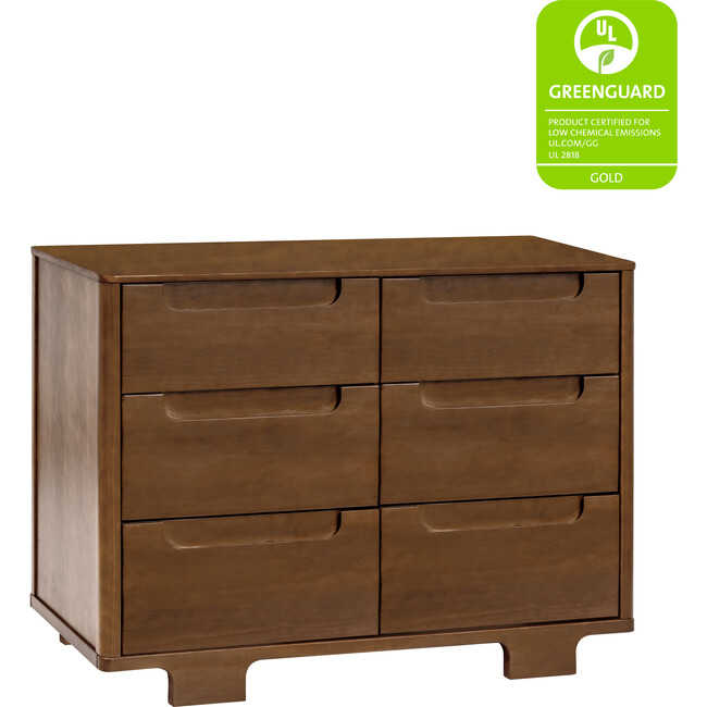 Yuzu 6-Drawer Dresser, Natural Walnut