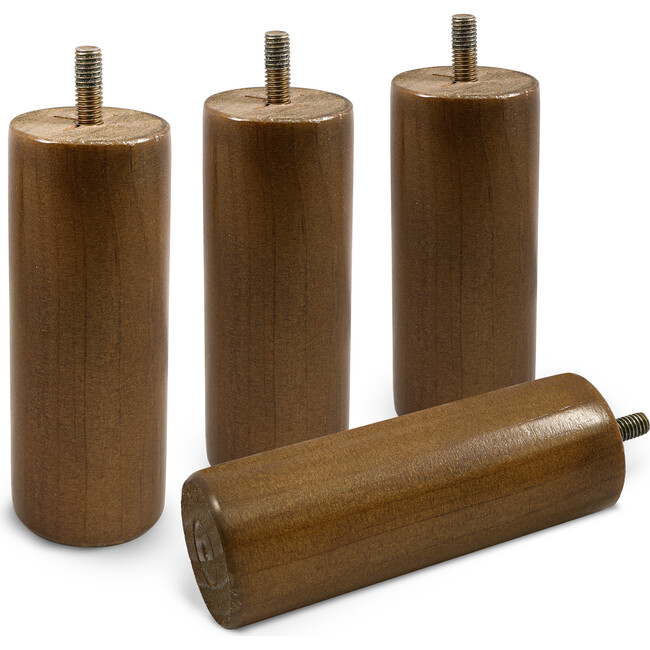 Gelato Crib & Dresser Feet Pack, Natural Walnut