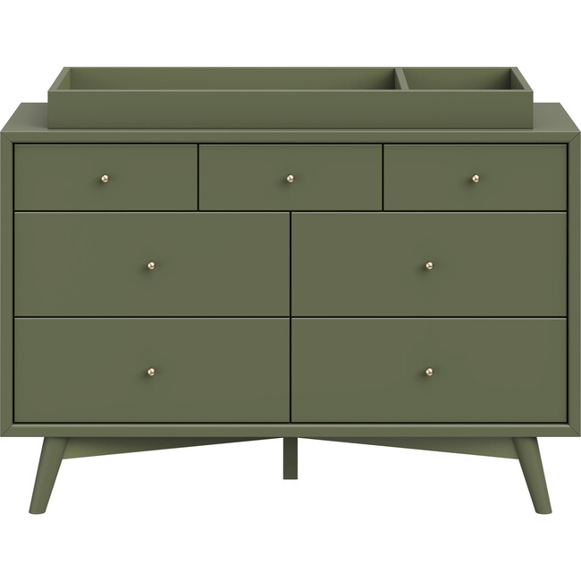 Palma 7-Drawer Assembled Double Dresser, Olive - Dressers - 5