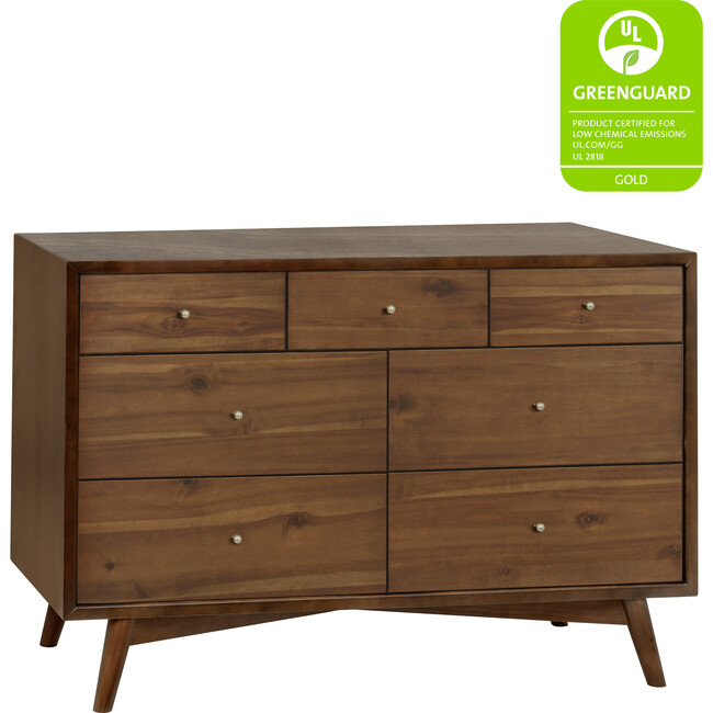 Palma 7-Drawer Assembled Double Dresser, Natural Walnut